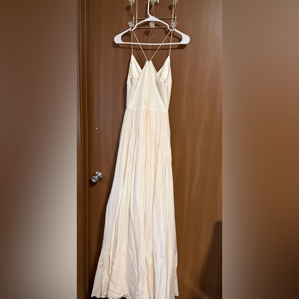 NWT- LEANNE‎ MARSHALL Elegant Ivory maxi Dress Size: 0 - Picture 9 of 16